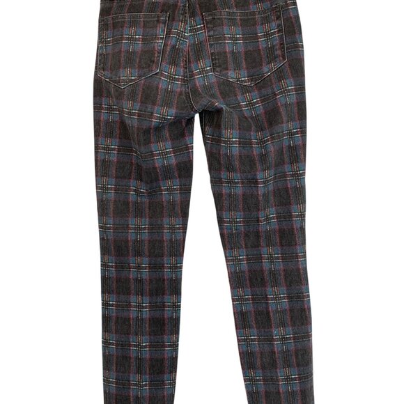 Paige Womens Hoxton Ankle Jeans Black Plaid Size 25 - Picture 3 of 8